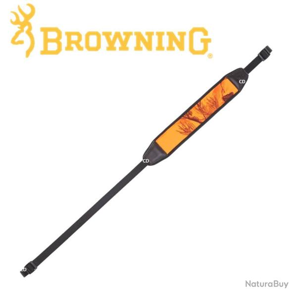 Bretelle Carabine Browning N�opr�ne Camo Blaze - Confort et R�sistance - Ajustable et Antid�rapante