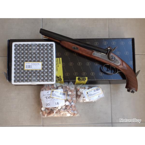 Pedersoli howdah hunter calibre 20 canon lisse