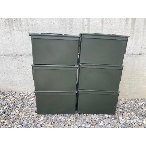 6 caisses munition m�tal (vides)