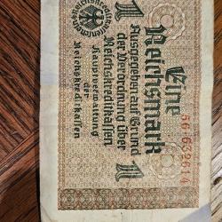 Billet ancien 1 Reichsmark - Allemagne - Reichsbanknote - p&eacute;riode 1930/40