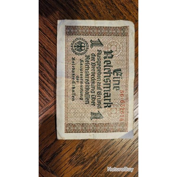 Billet ancien 1 Reichsmark - Allemagne - Reichsbanknote - p�riode 1930/40
