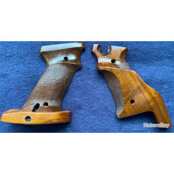 Poign�e anatomique  pour droitier en noyer avec repose paume r�glable pour Ruger Mark I, II.