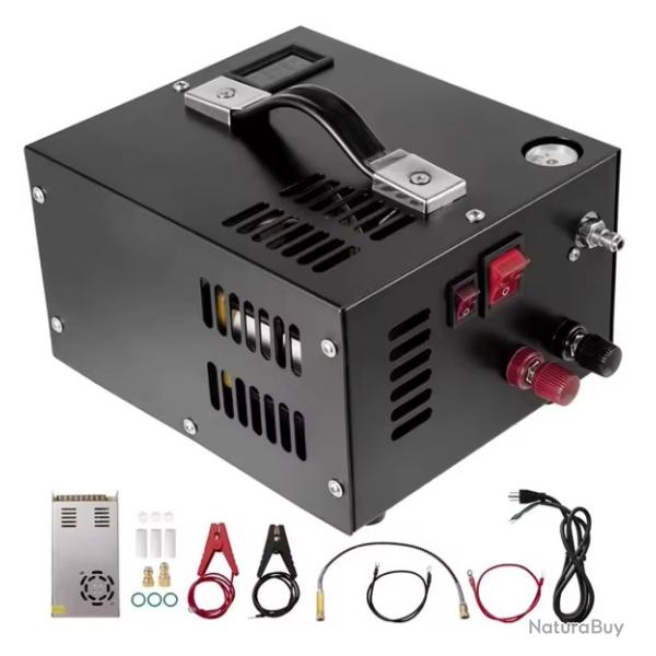 Compresseur PCP Portable 4500 PSI/30 MPa- Haute Pression 12V/220V pour Fusil Airgun, Paintball,