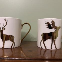 Paire de mugs &laquo;&nbsp;cervid&eacute;s&nbsp;&raquo;