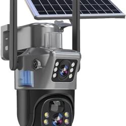 Cam&eacute;ra solaire 4K 8MP avec carte Sim livr&eacute;e avec une m&eacute;moire 256G IP ext&eacute;rieure double Protection