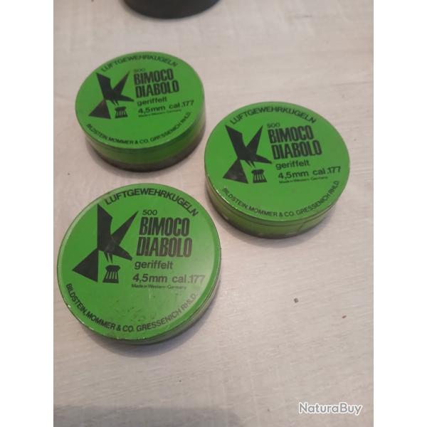 Lot de 3 bo�tes plombs diabolo