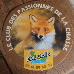 Autocollant chasse, piegeage , renard , ediloisir