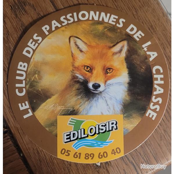 Autocollant chasse, piegeage , renard , ediloisir