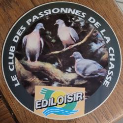 Autocollant chasse, palombes ,pigeons ramiers , ediloisir
