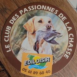 Autocollant chasse, chien de chasse, labrador , gibier d'eau , hutte,ediloisir