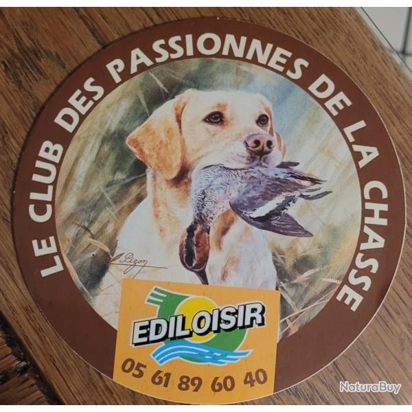 Autocollant chasse, chien de chasse, labrador , gibier d'eau , hutte,ediloisir