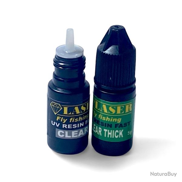 Resine UV LASER tansparente montage mouches