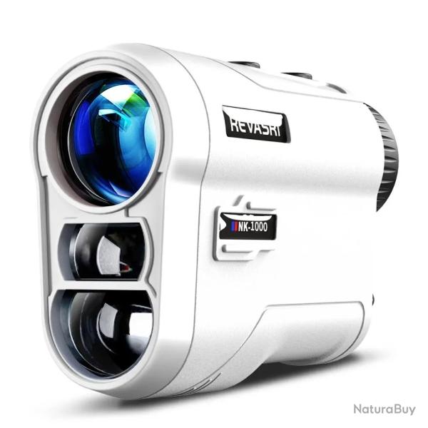 T�l�m�tre laser de golf rechargeable 1000M avec grossissement 6X, t�lescope monoculaire