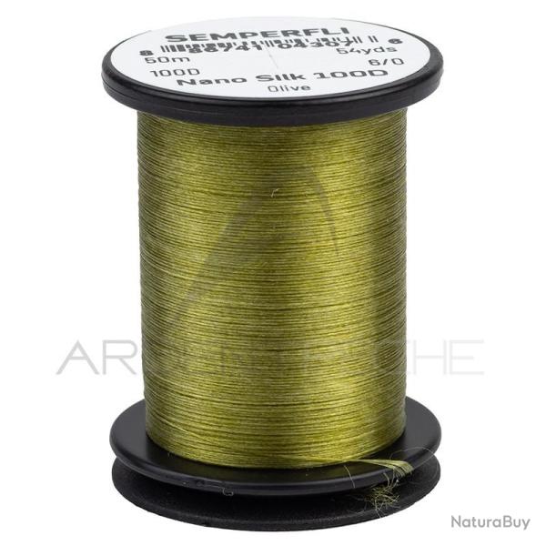 Fils de montage Semperfli Nano Silk Predator 6/0 olive
