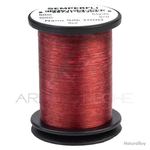 Fils de montage Semperfli Nano Silk Predator 6/0 rouge
