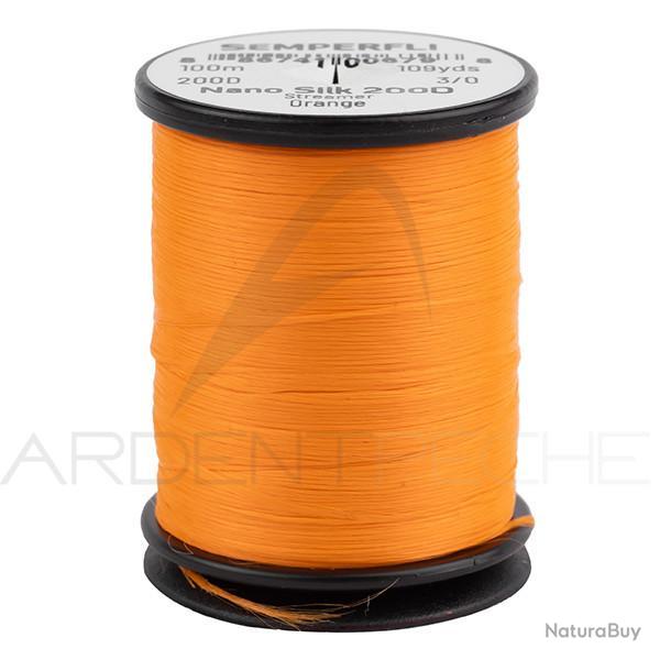 Fils de montage Semperfli Nano Silk Streamer 200D 3/0 Orange