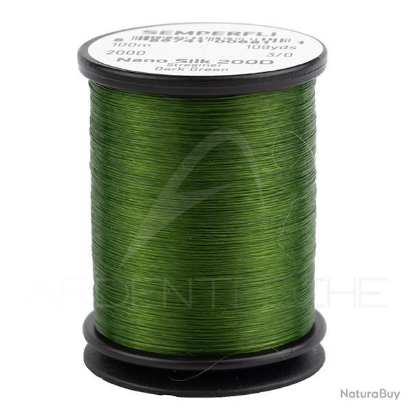 Fils de montage Semperfli Nano Silk Streamer 200D 3/0 Vert fonc�