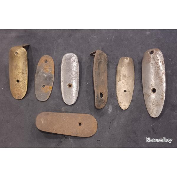 Lot de 7 plaques de couche m�tallique