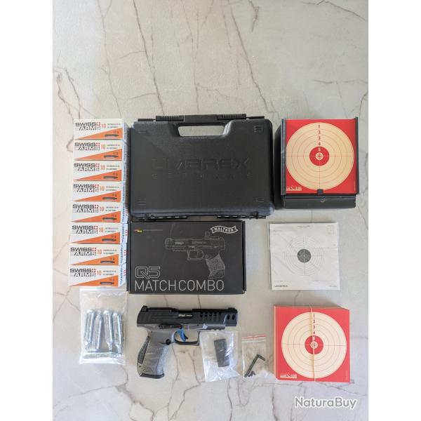 Walther Q5 Match Combo 5'' avec red dot RDS8 4.5mm + accessoires