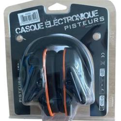 Casque &eacute;lectronique Pisteurs noir/rouge