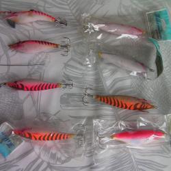 Lot de 8 turlutes pour seiches et calamars