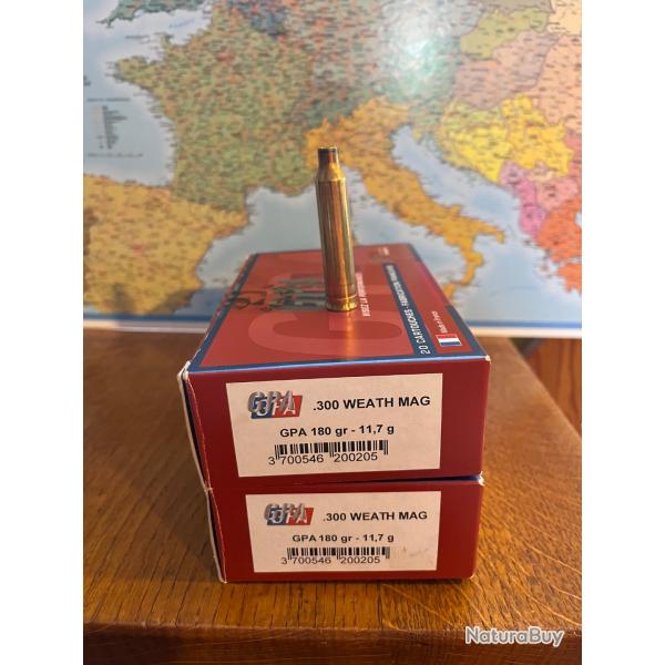 300 Weatherby Magnum douille GPA tir� une fois 2 bo�tes