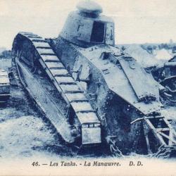 CPA- Les tanks. L&agrave; Manoeuvre .D.D  N&deg;7570