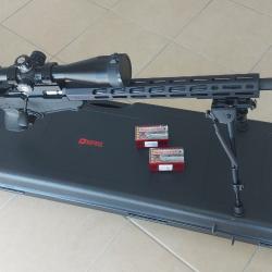 Carabine a verrou Ruger pr&eacute;cision rimfire 17Hmr crosse chassis 9 coups