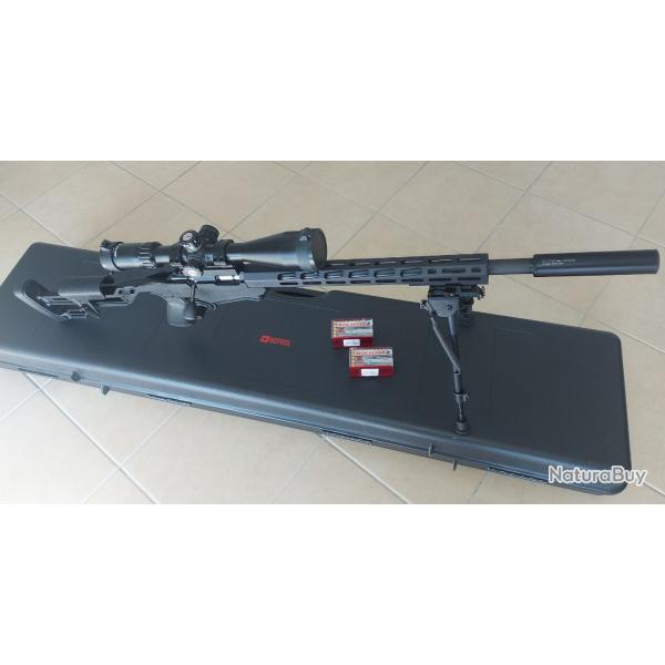 Carabine a verrou Ruger pr�cision rimfire 17Hmr crosse chassis 9 coups