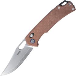 Couteau SRM Retreiver 9203-MN2 Brown Lame Acier Lamin&eacute; 140Cr Manche Micarta Linerlock SRM9203MN2