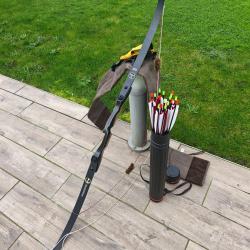 Pack Arc Traditionnel ILF - White Feather Lark 19" + Branches Sanlida 45# - Pr&ecirc;t &agrave; tirer !