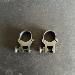 Paire de montage en acier de diam&egrave;tre 22 mm pour rail de 11 mm.