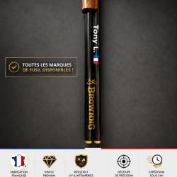 PACK PROMO PREMIUM PERSONNALISATION FUSIL - 6 STICKERS  (2 LOGOS DE MARQUE + 2 PR&Eacute;NOMS + 2 DRAPEAUX)