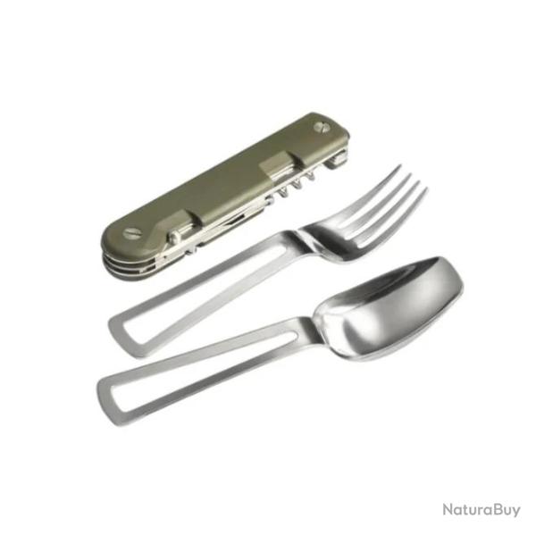 Couteau multifonctions Baroudeur kaki | Lame tactique inox