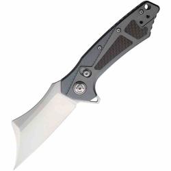 Couteau Benchmark 132 Lame Acier Satin Manche Gray Aluminum Carbon Fiber Slide Lock BMK132