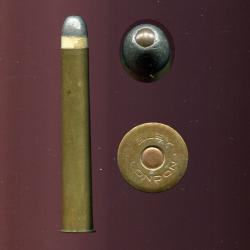 .450 Express 3"1/4 black powder - balle EXPRESS plomb calepin insert laiton - marquage : ELEY LONDON