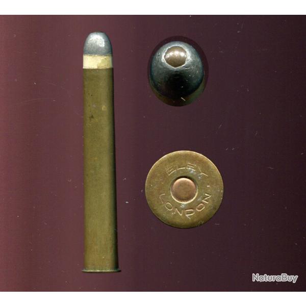 .450 Express 3"1/4 black powder - balle EXPRESS plomb calepin insert laiton - marquage : ELEY LONDON