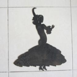 Art populaire danseuse flamenco acier forg&eacute; 1950