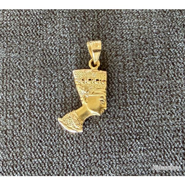 Pendentif or massif 18 carats - N�fertiti - Egypte