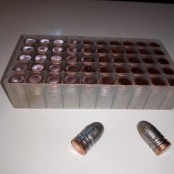 50 projectiles plomb avec gas checks pour 401 sl (winchester self loading) 401sl, round nose