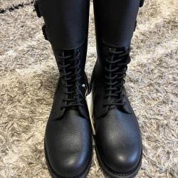 Bottes militaires fran&ccedil;aises cuir v&eacute;ritable - neuves avec &eacute;tiquette - taille 43