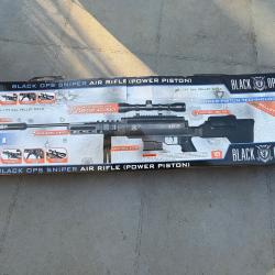 Carabine Air Comprim&eacute; Black Ops Sniper 19,9 Joules calibre 4,5mm