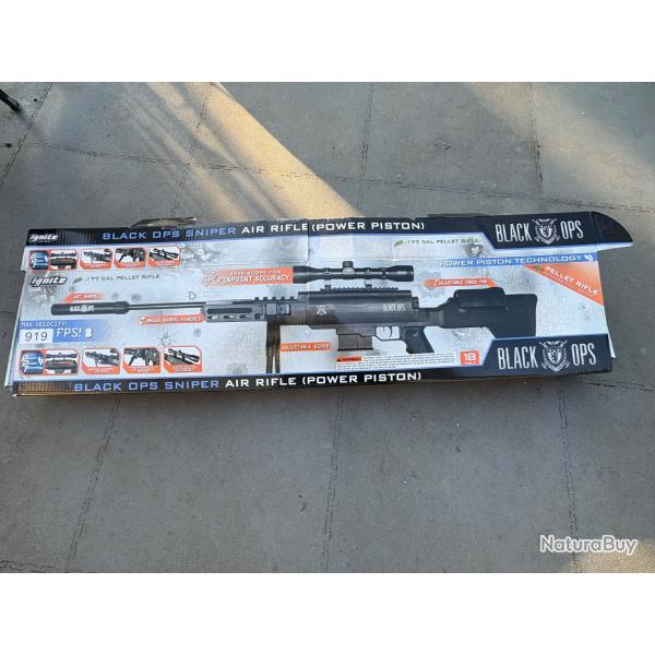 Carabine Air Comprim� Black Ops Sniper 19,9 Joules calibre 4,5mm