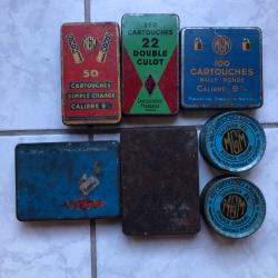 Lot bo&icirc;te vides cartouches en m&eacute;tal