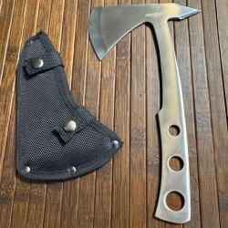 PETITE HACHE DE SURVIE TOUT ACIER AVEC &Eacute;TUIS DE CEINTURE NEUF