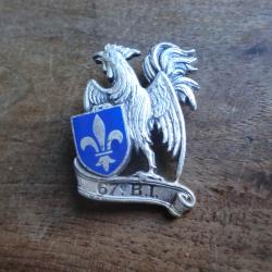 insigne &eacute;mail  67&deg; bataillon d'infanterie port&eacute;e  / drago paris