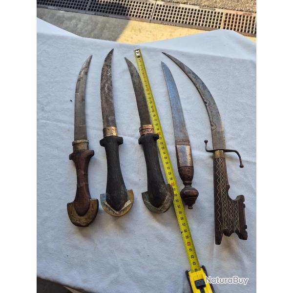 lot de 5 poignard d'Afrique du nord