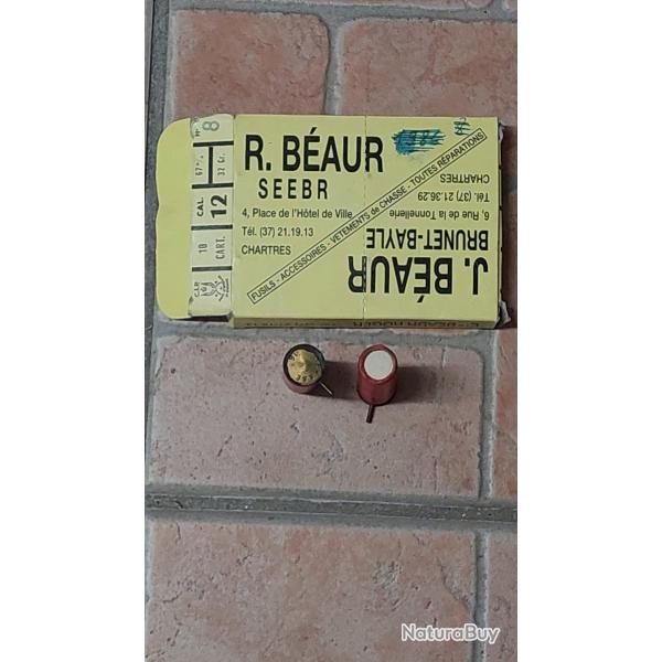 Cartouches anciennes � broche cal 12.