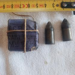 Ballotin 6 Munitions 11 mm 1873 et 2 munitions