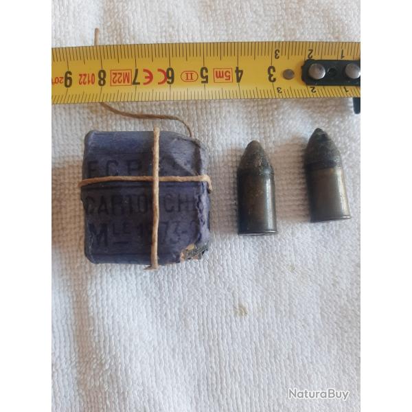 Ballotin 6 Munitions 11 mm 1873 et 2 munitions